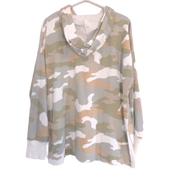 🆕 AERIE Oversized Fit Lightweight Sunwashed Desert Camo Hoodie Sweatshirt - Picture 8 of 11